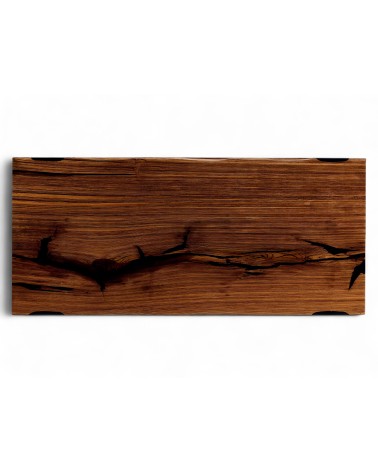 Table en bois et résine noire 225 cm - modèle Pemba