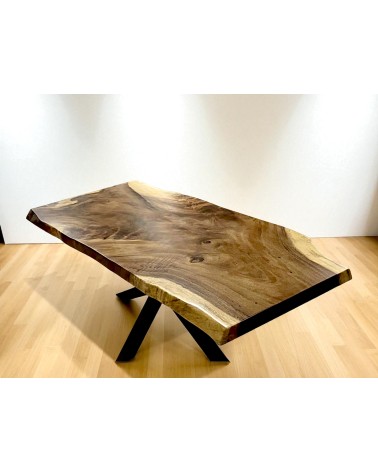 Table à dîner en bois de Suar massif 209 cm - modèle Constellation