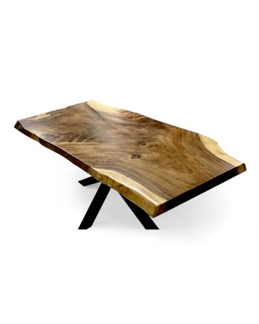 Table à dîner en bois de Suar massif 209 cm - modèle Constellation