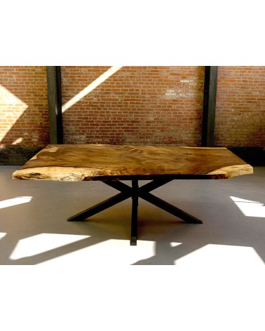 Table à dîner en bois de Suar massif 209 cm - modèle Constellation