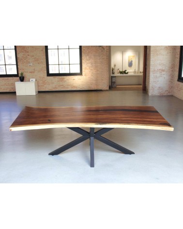 Authentischer Suar Holz Esstisch 227 cm - Modell Asteroid