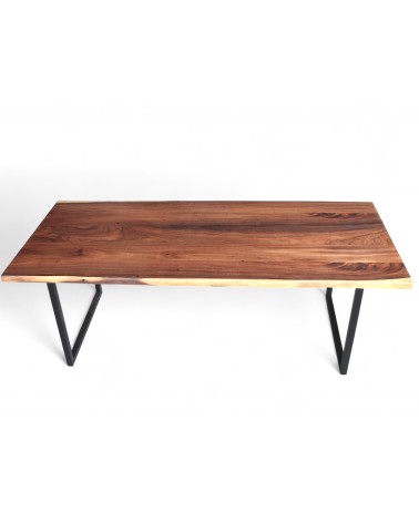 Tisch aus massivem Suar Holz 230 cm mit U-Füsse - Modell Galaxite