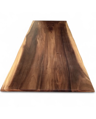 Table bois verni 180 cm avec pieds U - modèle Météorite