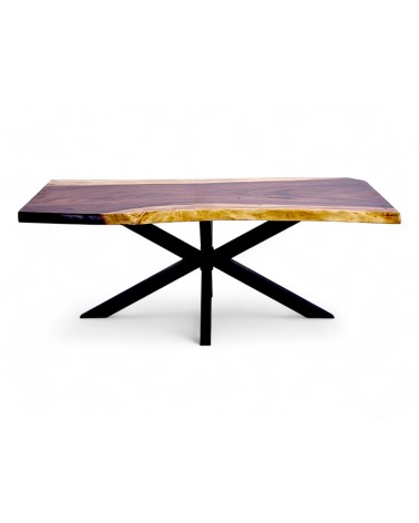 Table à manger en bois exotique de Suar massif 200 cm - modèle Komodo