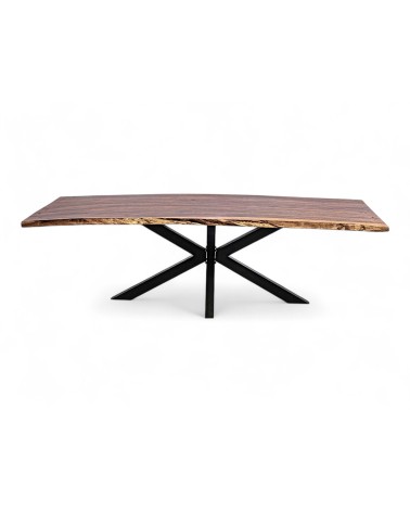 Table à dîner en bois exotique de Suar massif 235 cm - modèle Timor