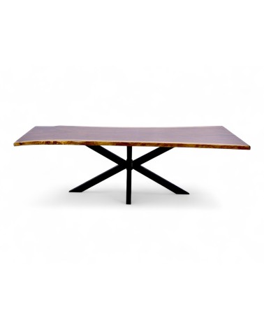Table pour le repas en bois exotique 249 cm - modèle Cornaline
