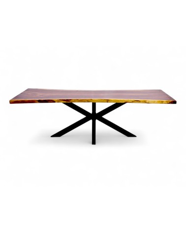 Table pour dîner en bois et métal 250 cm - modèle Lipari