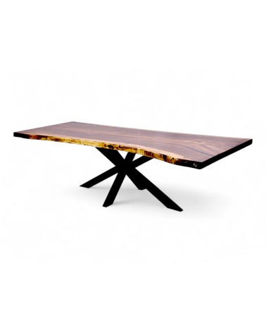 Table pour dîner en bois et métal 250 cm - modèle Lipari