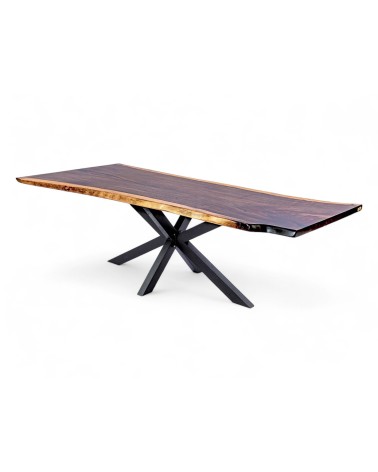 Grande table en bois naturel exotique 265 cm - modèle Gomera