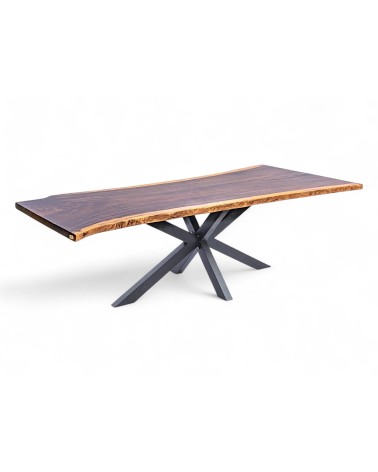 Grande table en bois naturel exotique 265 cm - modèle Gomera