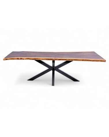 Grande table en bois naturel exotique 265 cm - modèle Gomera