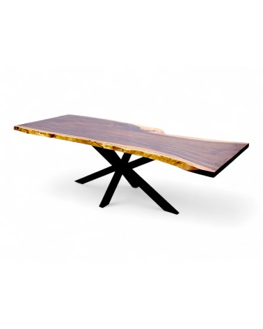 Table massive et grande en bois de Suar épais 250 cm - modèle Palma