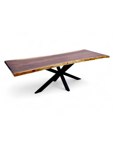Table pour manger en bois massif de Suar 246 cm - modèle Wallis