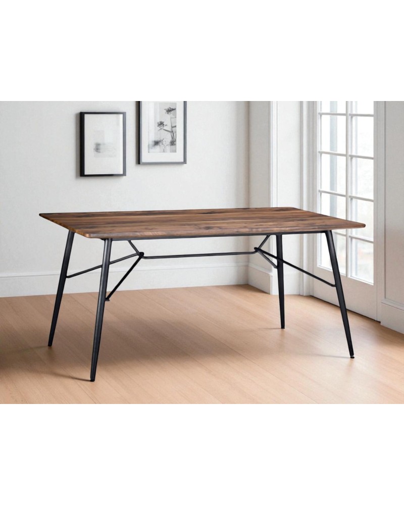 Table à dîner en bois et métal 200 cm - modèle Camilla