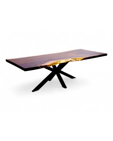 Grande table de repas en bois de Suar authentique 247 cm - modèle Kariba