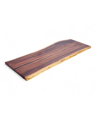 Table bois de Suar et pied métal 208 cm - modèle Halloula