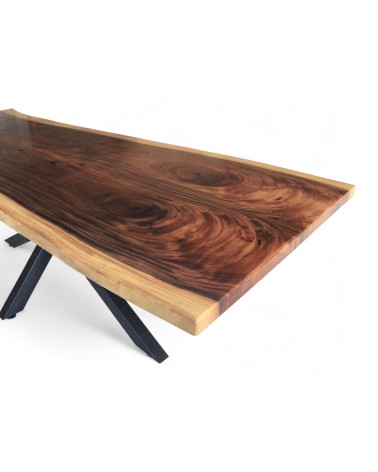 Table bois massif naturel 10 personnes - modèle Azurite