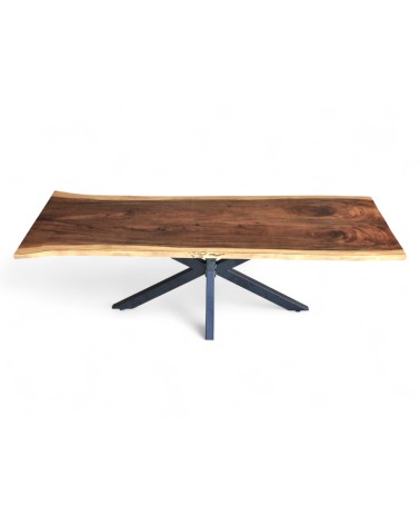 Table bois massif naturel 10 personnes - modèle Azurite