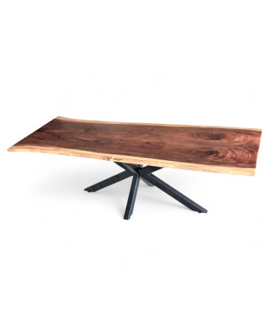 Table bois massif naturel 10 personnes - modèle Azurite