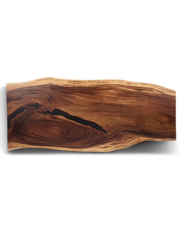 Table à dîner en bois de Suar massif et résine 218 cm - modèle Ischia