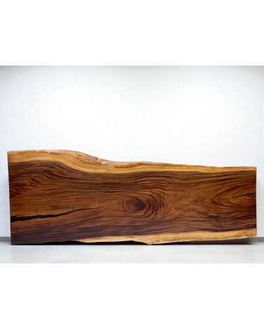 Table en bois et incursion de résine fumée 254 cm - modèle Mers du Sud
