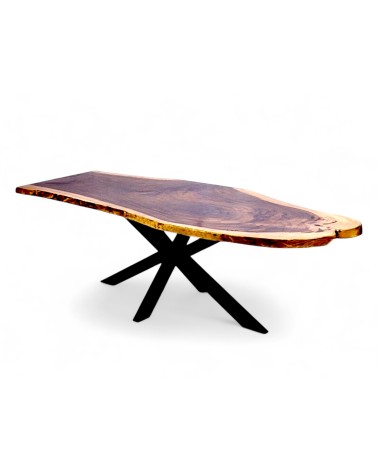 Abgerundeter Tisch aus massivem Holz Suar 240 cm - Modell Tonga