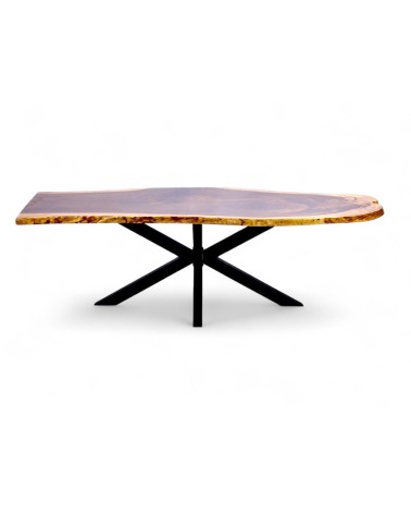 Table arrondie en bois solide de Suar 240 cm - modèle Tonga
