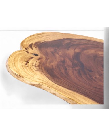 Abgerundeter Tisch aus massivem Holz Suar 240 cm - Modell Tonga