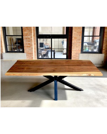 Table bois massif naturel 200 cm - modèle Hématite