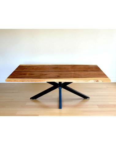 Table bois massif naturel 200 cm - modèle Hématite