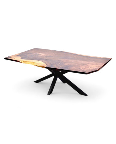 Table en bois de Suar pour le repas 213 cm - modèle Oeil de chat