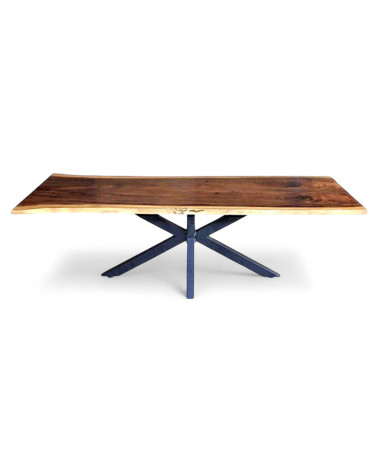 Table bois brut naturel Suar 230 cm - modèle Alexandrite
