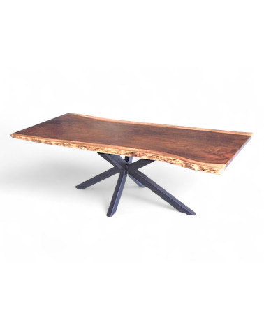 Table bois brut naturel Suar 230 cm - modèle Alexandrite