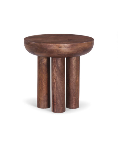 Table d’appoint design Ravi en bois massif de manguier – Cazadeco