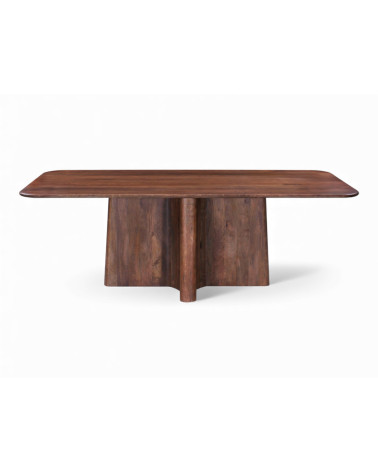 Table de repas Dev en bois massif de manguier au design sculptural