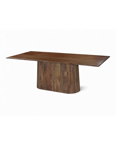 Table en bois massif de manguier Armaan – vue en perspective
