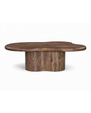 Table basse Ishan en bois massif de manguier au design organique et sculptural