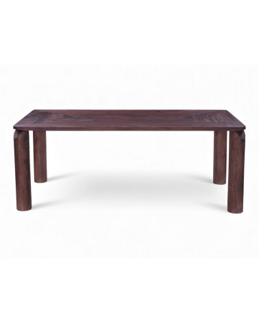 Esstisch Varun aus massivem Mangoholz mit modernem, klarem Design