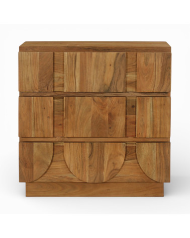 Kommode Anand aus massivem Akazienholz – Frontansicht