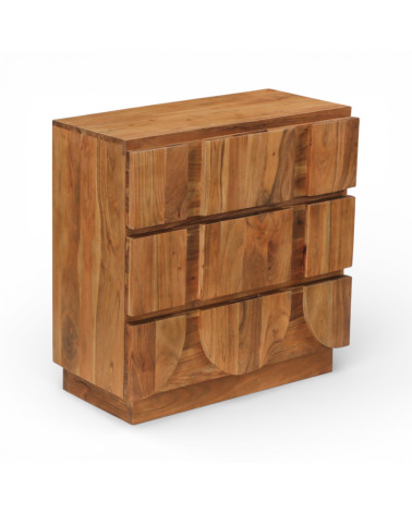 Akazienholz-Kommode Anand – Perspektivansicht