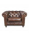 Fauteuil Chesterfield "The First" Cuir Marron 