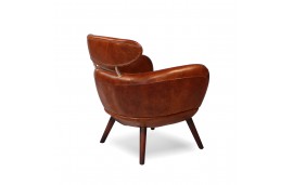 Braun Vintage Ledersessel - Modell Sixtees