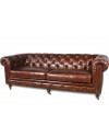 Chesterfield Vintage braun Ledersofa "The First", Tiefer