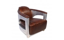 Sofa 2 Sitzer und 2 Aviator Sessel "Chuck" in Braun Vintage Leder