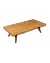 Table basse "Flores" bois de Teck avec fleurs sculptees