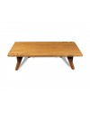 Table basse "Flores" bois de Teck avec fleurs sculptees