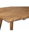 Table basse "Flores" bois de Teck avec fleurs sculptees