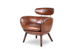 Braun Vintage Ledersessel - Modell Sixtees