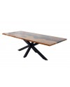 Table résine époxy noir et bois "Noir de Crimée" , 230 cm