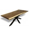 Table en bois massif exotique de Suar 210 cm "Opaline"